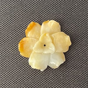 Unique Jade Flower Pendant Focal Very Nice Quality