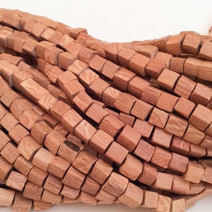 Rosewood Cube Wood Beads: 5x5mm Natural Jewelry Making Supplies