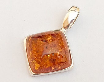 Baltic Amber Pendant Sterling Silver