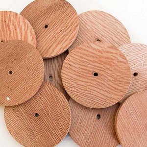 30mm Dica Wood Disc Rondelle Spacer Beads - 10pc