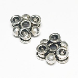 2 Sterling Silver Spacer Rondelle Triangle Beads