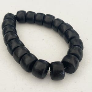 Ebony Wood Beads, 15MM Rondelle Disc Spacer Kamagong~8 inch strand