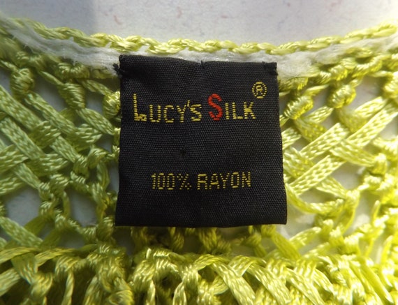 Slinky, Shimmery Crochet Top by Lucy’s Silk Puts … - image 9