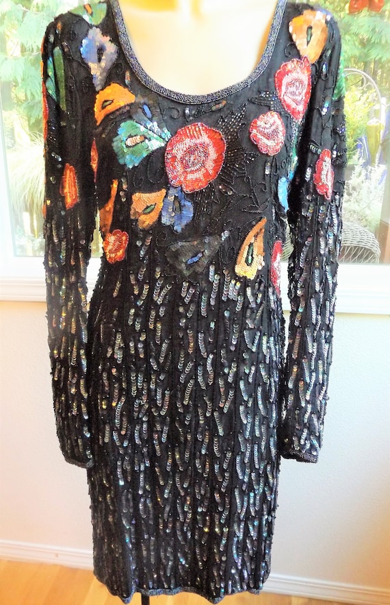 Bedazzling Black Cocktail Dress ~ by Oh Johnny - image 1