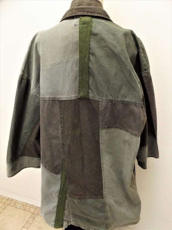HEI Khaki Jacket~ Upscaled Patchwork 'Fatigue' Lo… - image 5