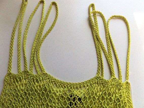 Slinky, Shimmery Crochet Top by Lucy’s Silk Puts … - image 7