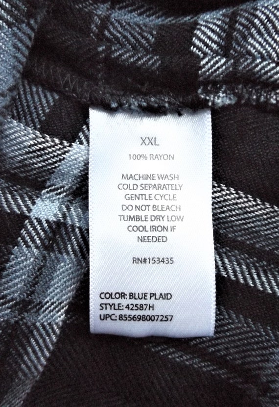 BLL nyc ~ Black, Blue and White Plaid Shirt Dress… - image 10
