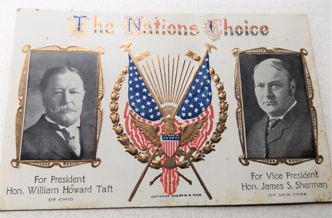 The Nations Choice Antique 1908 Embossed Taft & Sherman Etsy