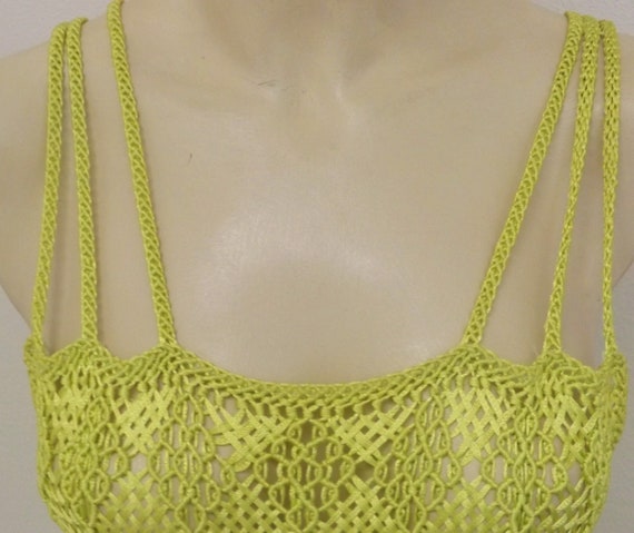 Slinky, Shimmery Crochet Top by Lucy’s Silk Puts … - image 3