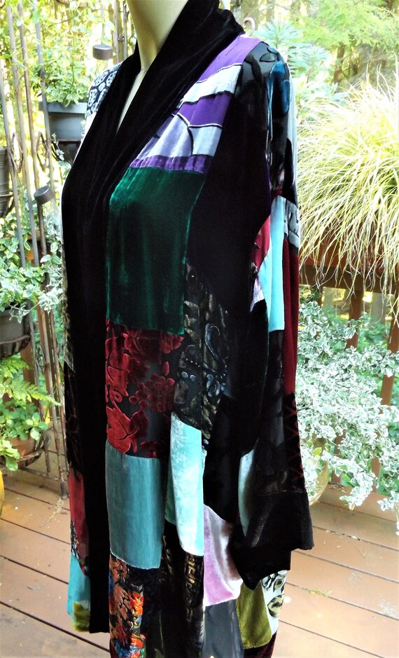 Luxurious Velvet Kimono Style Topper ~ Quilted wi… - image 2