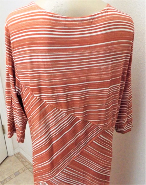 Peruvian Connection ~ Rust and Cream Striped Maxi… - image 5