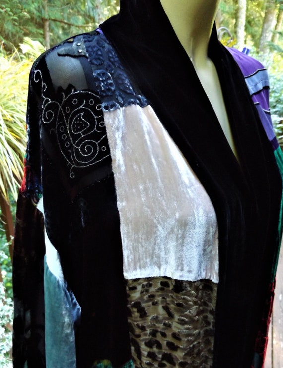 Luxurious Velvet Kimono Style Topper ~ Quilted wi… - image 6