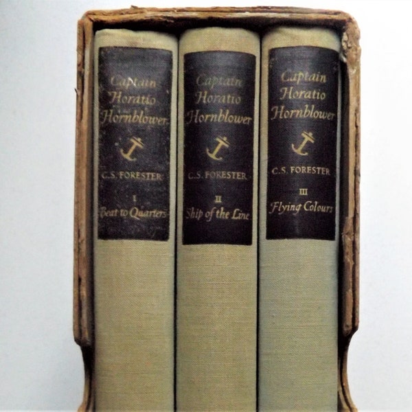 Captain Horatio Hornblower Saga ~ Three Volume Set in Case, copyright 1938