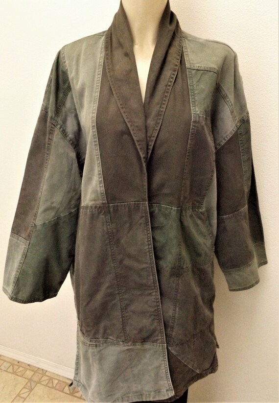 HEI Khaki Jacket~ Upscaled Patchwork 'Fatigue' Lo… - image 2