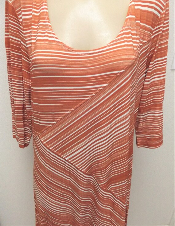 Peruvian Connection ~ Rust and Cream Striped Maxi… - image 3