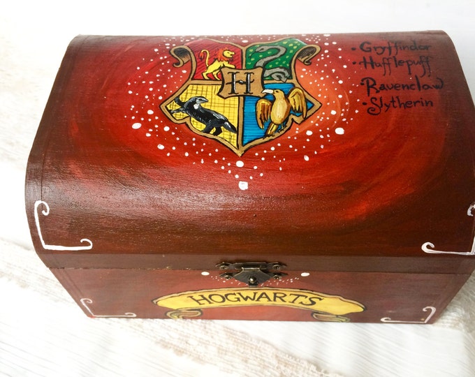 Hogwarts Jewelry Box Harry Potter Gryffindor Harry Potter Etsy