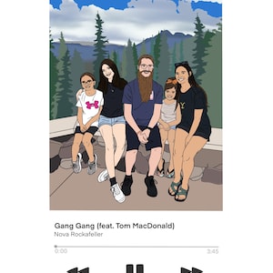 Custom Music Album Cover, Personalized Portrait Cover With Your Song, Personalized Gift Idea, Digital Delivery, Unique Gift