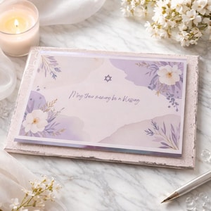 Jewish Sympathy Card, May Their Memory Be a Blessing, Shiva Condolences, Yahrzeit Memorial, Bereavement Greeting, Mourning Support, Judaica