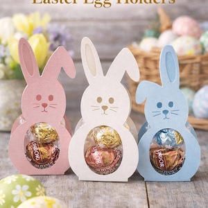 Easter Bunny Chocolate Holder, Sweet Treat Favour, Basket Filler, Party Gift, Sunday School Prize, Spring Table Place Setting