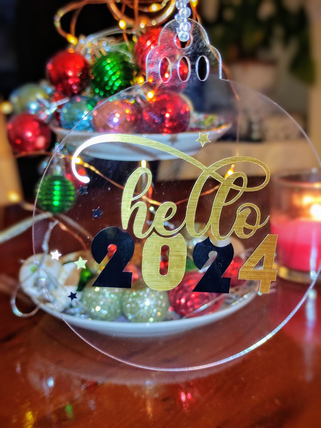 New Year 2024 Bauble Festive Ornament Decoration Year 2024 Etsy