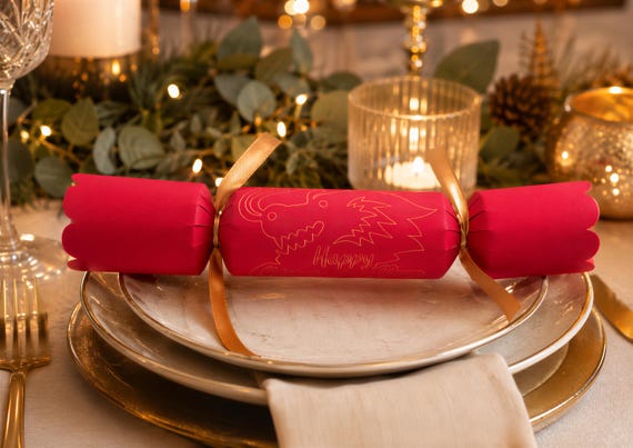 Lunar New Year Cracker - Red Dragon Party Favour, Chinese Celebration Gift, Handmade Decor