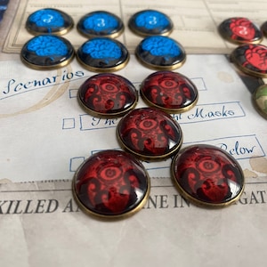 Arkham Horror Tokens. Damage, Sanity, Clue, and Doom Tokens. Cthulhu ...