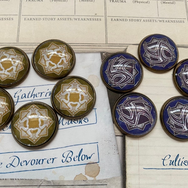 Arkham Horror Das Kartenspiel The Innsmouth Conspiracy Tokens - Bless and Curse Tokens! Cthulhu Tokens