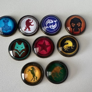 Scythe Faction Tokens - 9 Tokens Premium Gaming tokens