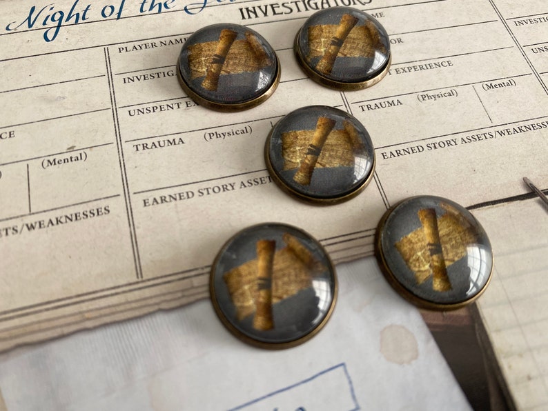 Arkham Horror Secret Tokens - 10 Premium Secret Tokens With a Metal ...