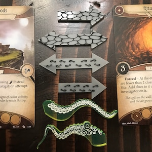 Arkham Horror Het Kaartspel Token Arrows. Locatie markers Verplaatsen Markers Cthulhu Tokens
