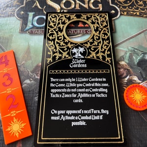Een lied van ijs en vuur Water Gardens NCU Board. Huis Martell. Een miniatuurbordspel van Game of Thrones. ASOIAF NCU-bestuur