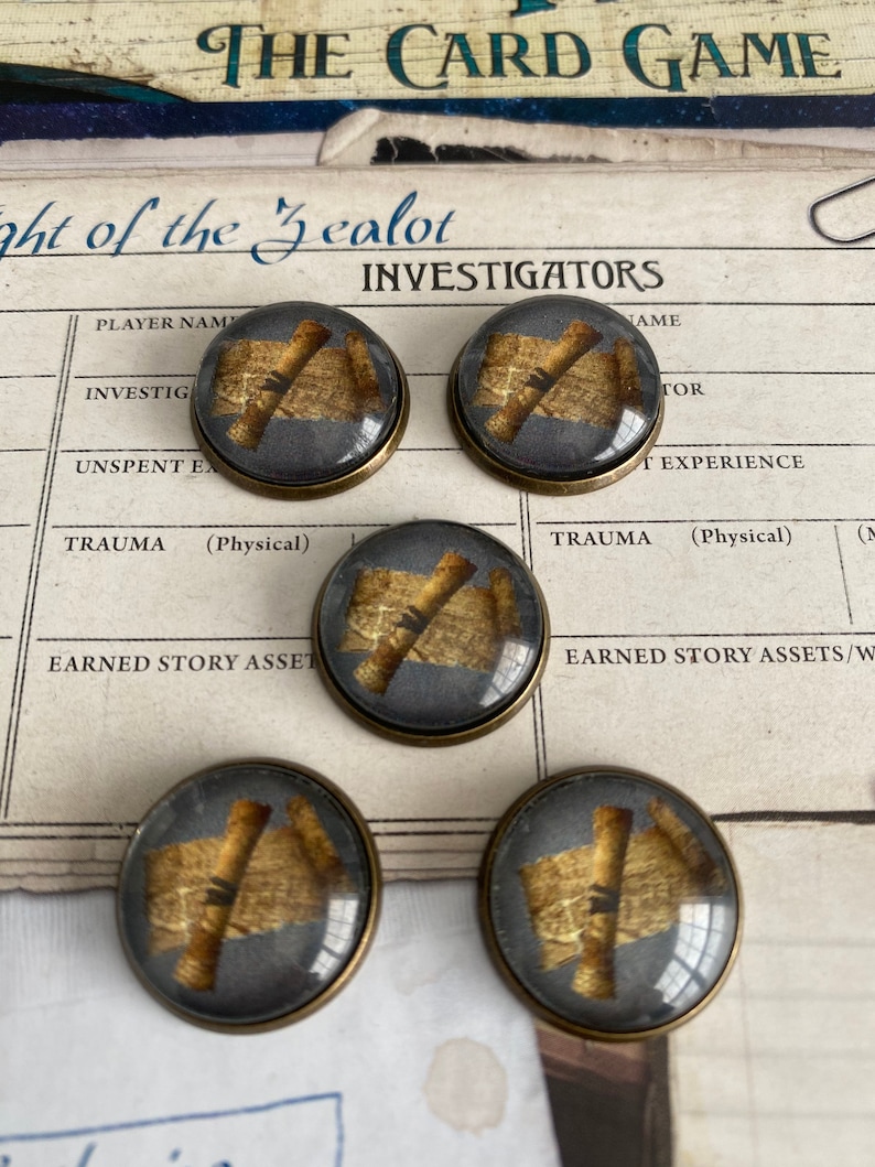 Arkham Horror Secret Tokens - 10 Premium Secret Tokens With a Metal ...