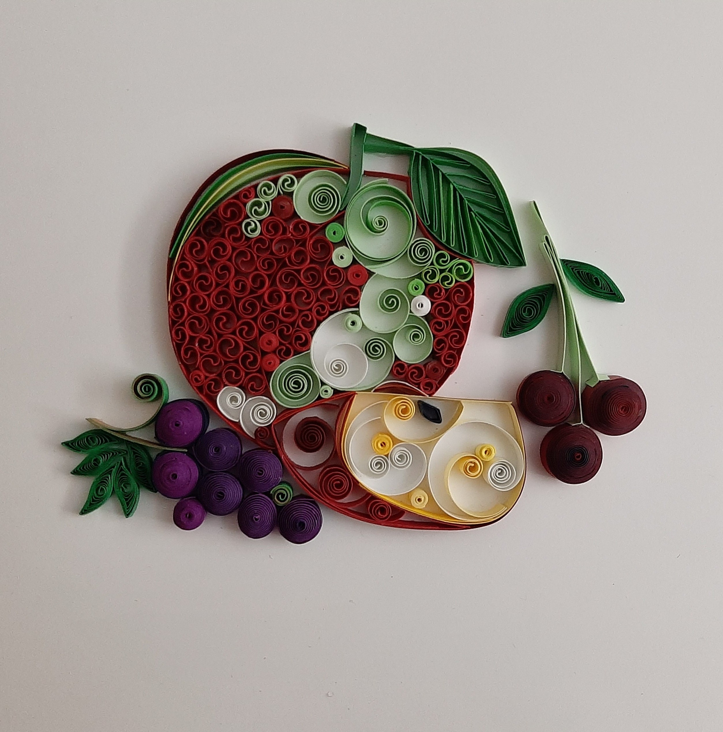 Fruits wall deco framed quilling art Paper quilling Etsy