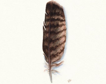 Eagle Feather Print, Eagle Art, Watercolor Eagle, Native American art, Golden Eagle, American Indian art, Watercolor Feather, Eagle Print