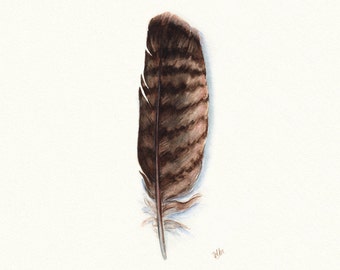 Eagle Feather, Eagle Feather Print, Native American art, Golden Eagle, American Indian art, Watercolor Feather, Feathers, Eagle Print