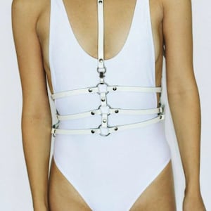 Faux Leather Body Harness, BDSM Harnesses, Harness Canada, Fetish Accessories, Body Harness, Burning Man Accessories, Harness Belt . image 1