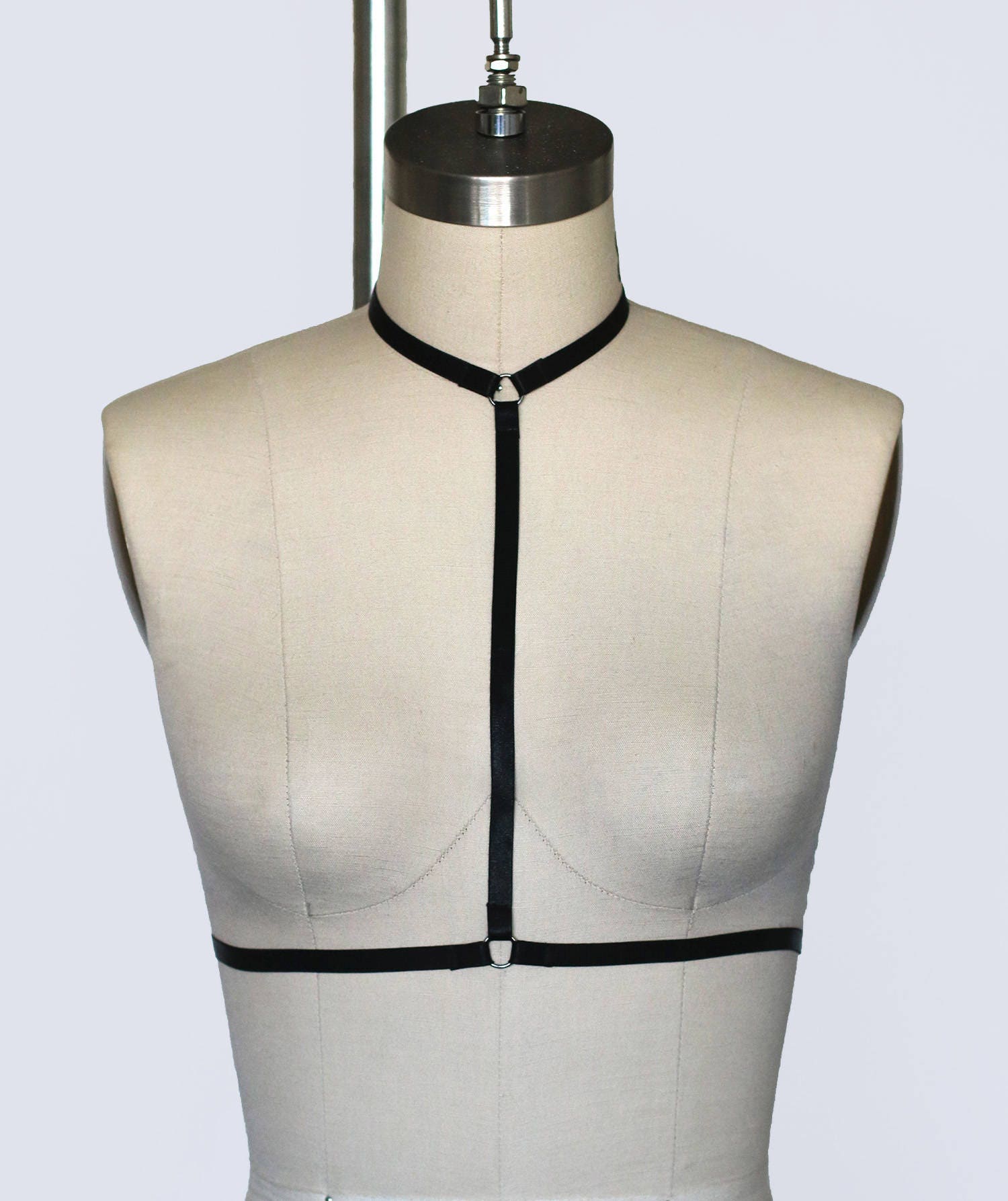 Body Harness. Cage Bra, Harness Lingerie, Less is Amor Harness, Burning