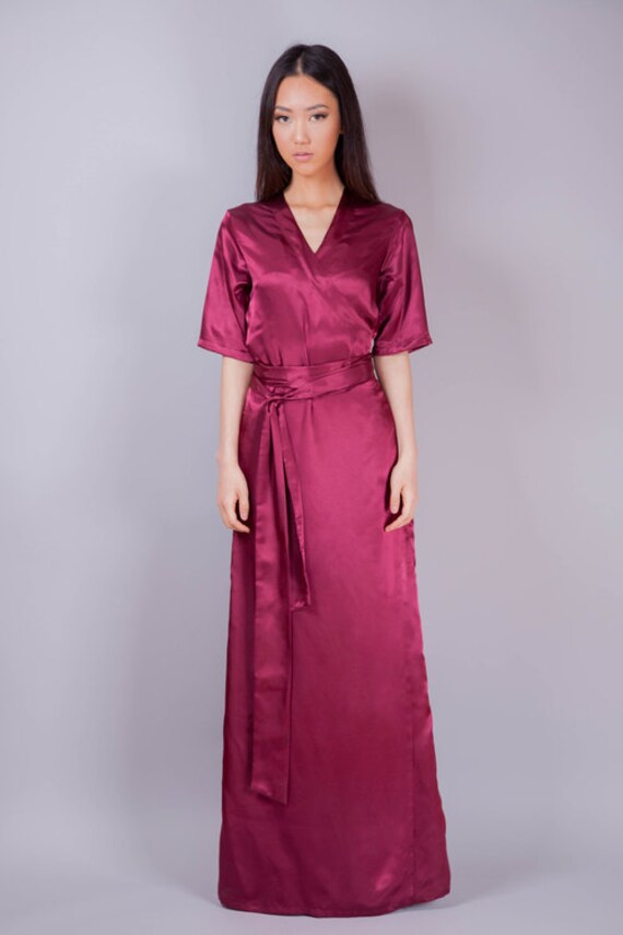 satin maxi robe