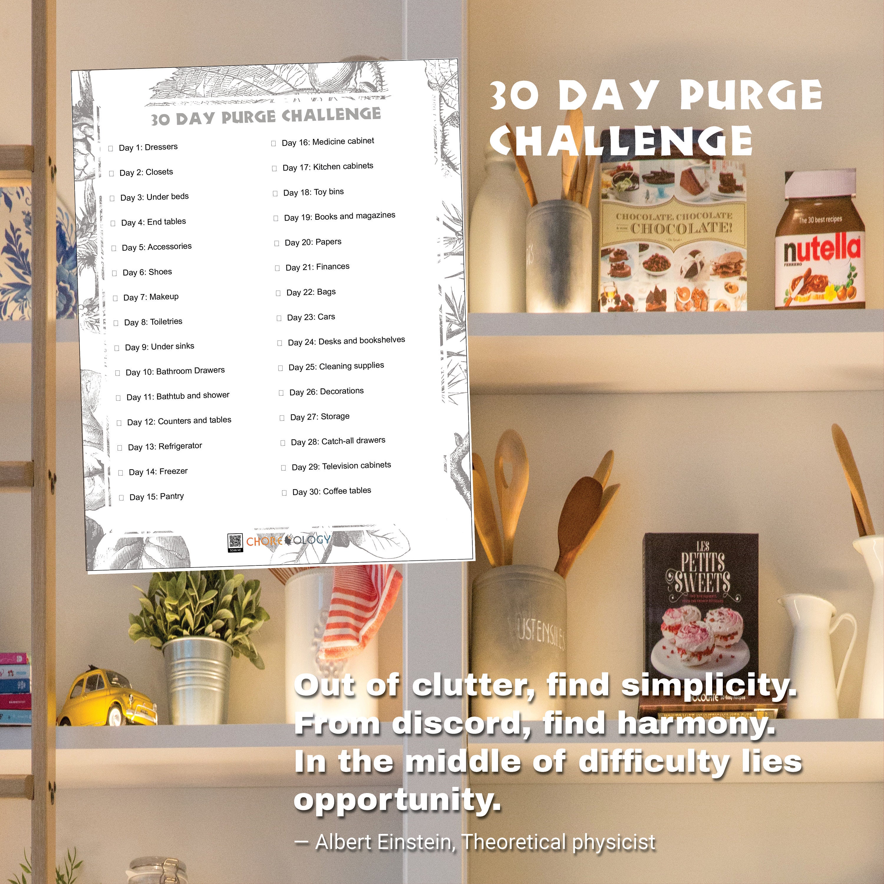 30 Day Purge Challenge Printable - Etsy