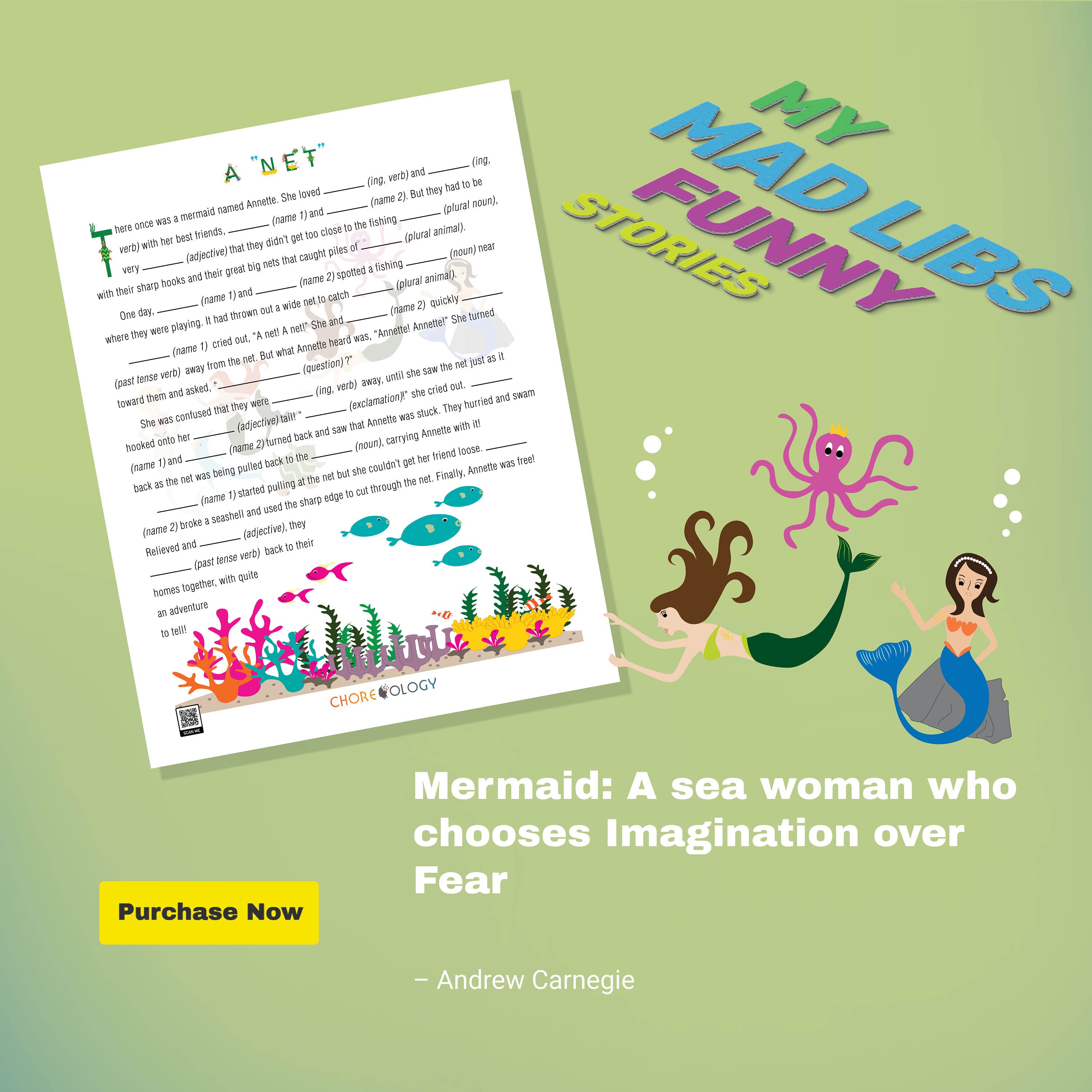 Mermaid Mad Libs Printable - Etsy