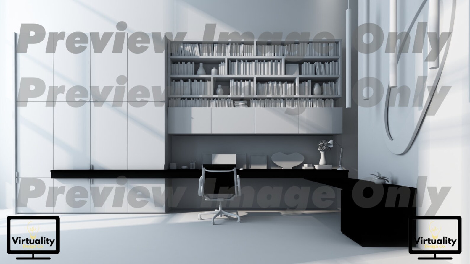 Virtual Office Background White 146 Instant Download Etsy