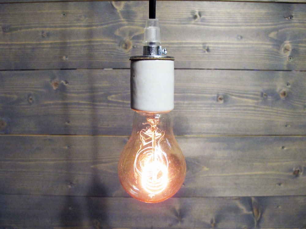 Single Pendant Light Porcelain Socket Functional Accessory Single Pendant Light Porcelain Socket Functional Accessory Fixture Industrial Lighting