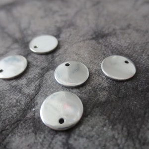 Qty of 10, 8mm Stainless Steel Round Stamping Blanks Stainless Steel Disk Wholesale Clearance