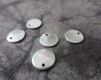 Qty of 10, 8mm Stainless Steel Round Stamping Blanks Stainless Steel Disk Wholesale Clearance