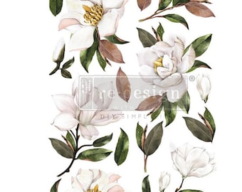 Magnolia Grandiflora Redesign Decor Transfer Redesign by Prima Rub on Floral Transfer Furniture DIY