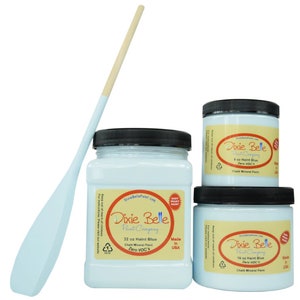 Dixie Belle Haint Blue Chalk Mineral Paint. Blue Chalk Paint Furniture Decor, Wood, Metal, Glass, Ceramic, Fabric, or Cabinet Paint.