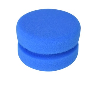 May include: A blue sponge makeup applicator, ideal for blending and applying makeup.