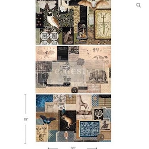 Pack de 3 bricolages printaniers de manuscrits mystiques relookés avec décoration en papier de soie Prima Decoupage, refonte avec des meubles prima Q1 2025