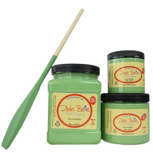 Dixie Belle Kudzu Chalk Mineral Paint. Green Chalk Paint Furniture Decor, Wood, Metal, Glass, Ceramic, Fabric, or Cabinet Paint.