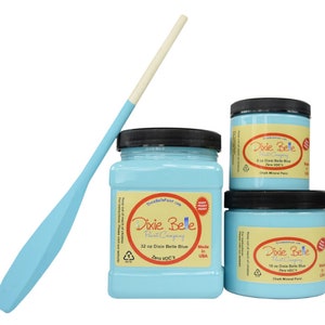 Dixie Belle Blue Chalk Mineral Paint. Blue Chalk Paint Furniture, Decor, Wood, Metal, Glass, Ceramic, Fabric, or Cabinet Paint.